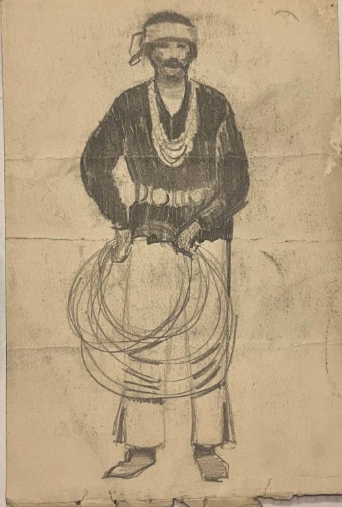 Navajo Man with Rope