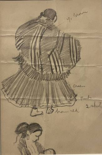 Indian Woman Walking Away and Woman with Baby