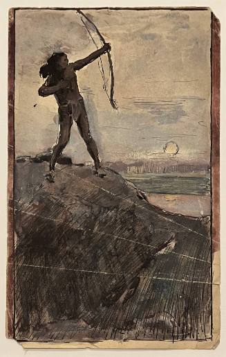 Indian Archer at Sundown