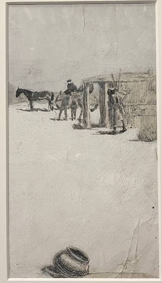 Wagon, pot and Indians