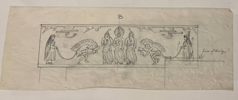 Untitled (Sketch for La Fonda Hotel)