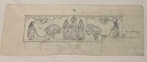 Untitled (Sketch for La Fonda Hotel)