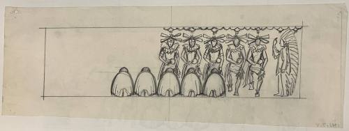 Untitled (Sketch for La Fonda Hotel)