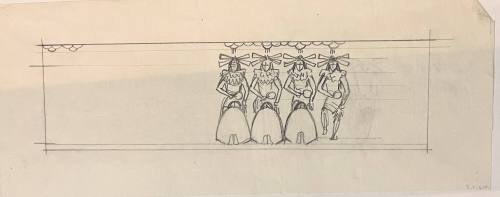 Untitled (Sketch for La Fonda Hotel)