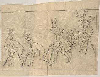 Untitled (Sketch for La Fonda Hotel)