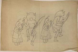 Untitled (Sketch for La Fonda Hotel)