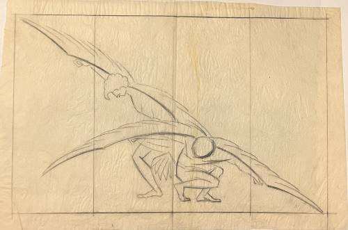 Untitled (Sketch for La Fonda Hotel)