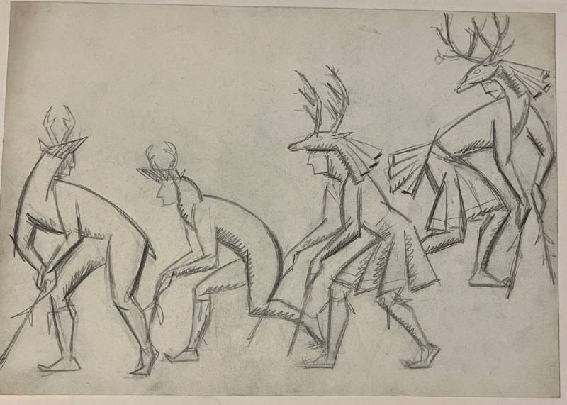 Untitled (Sketch for La Fonda Hotel)