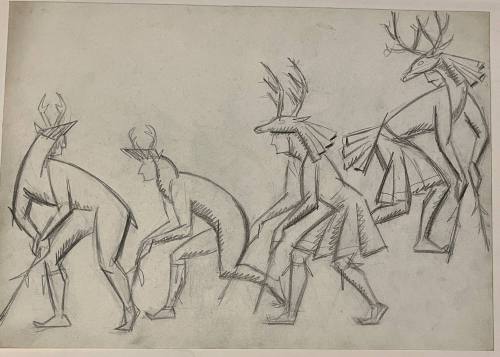 Untitled (Sketch for La Fonda Hotel)