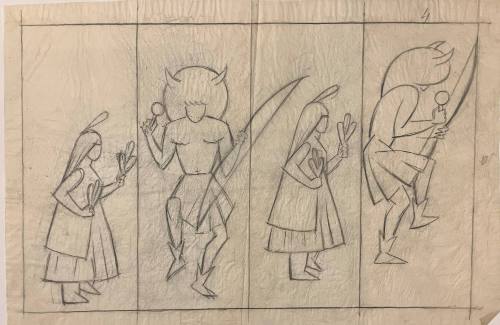 Untitled (Sketch for La Fonda Hotel)