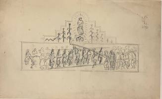 Untitled (Sketch for La Fonda Hotel)