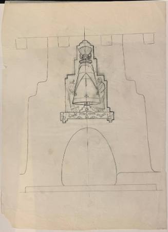 Untitled (Sketch for La Fonda Hotel)