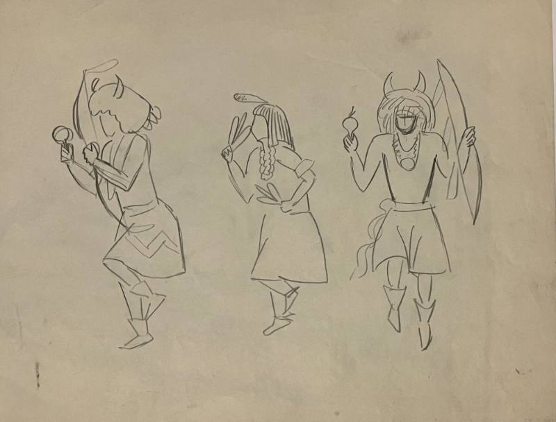 Untitled sketch for La Fonda Hotel