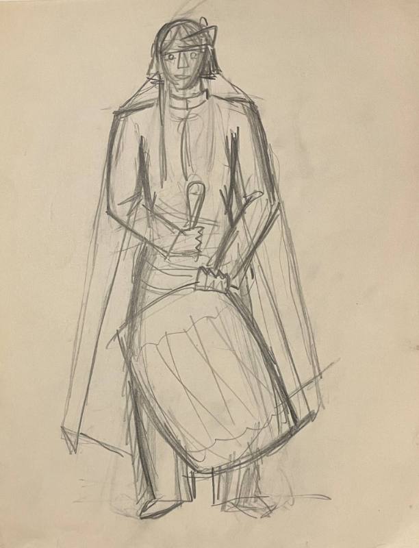 Untitled Sketch for La Fonda Hotel