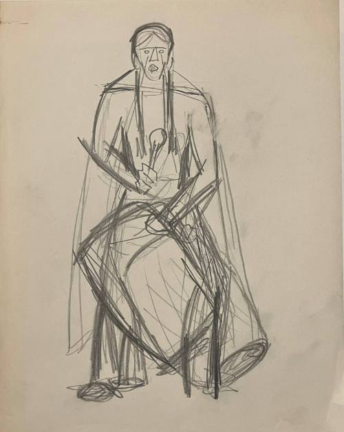 Untitled Sketch for La Fonda Hotel