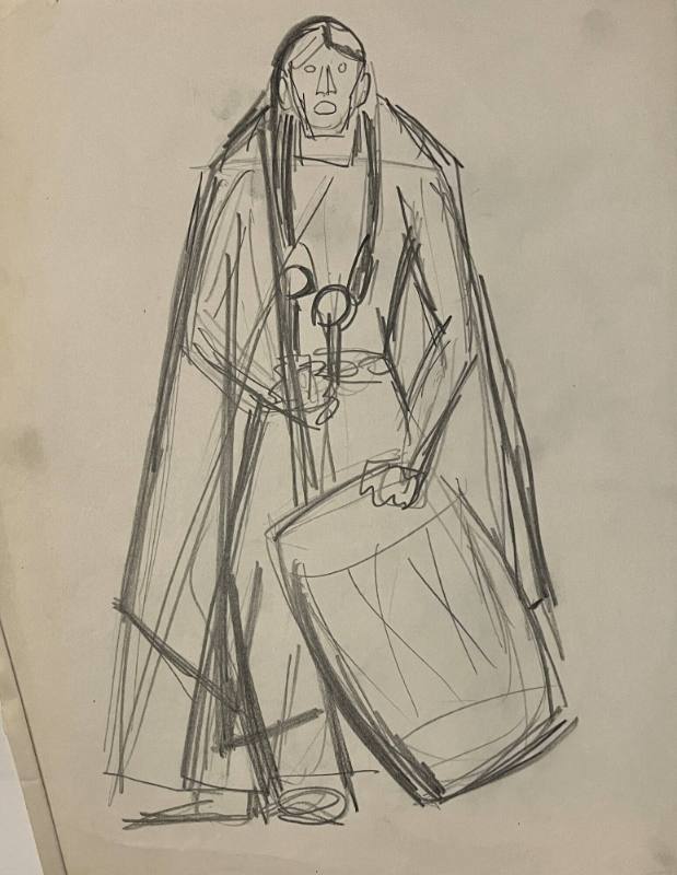 Untitled Sketch for La Fonda Hotel