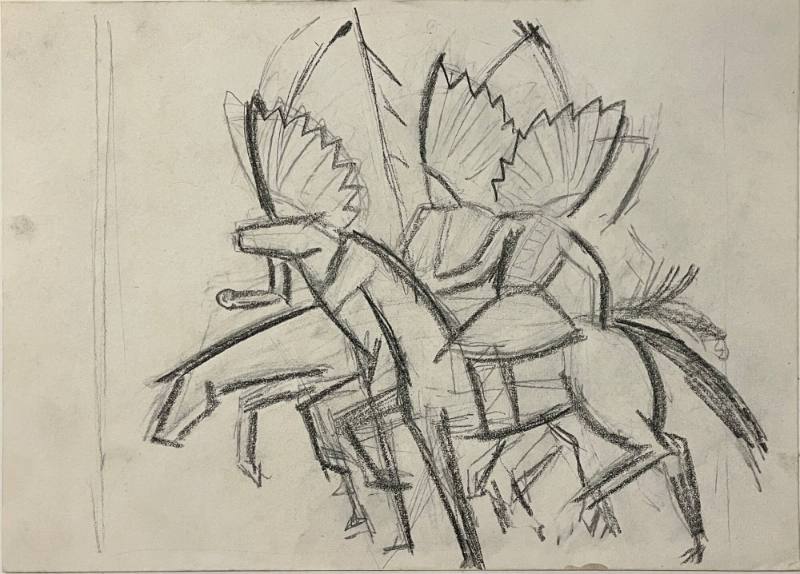 Untitled Sketch for La Fonda Hotel