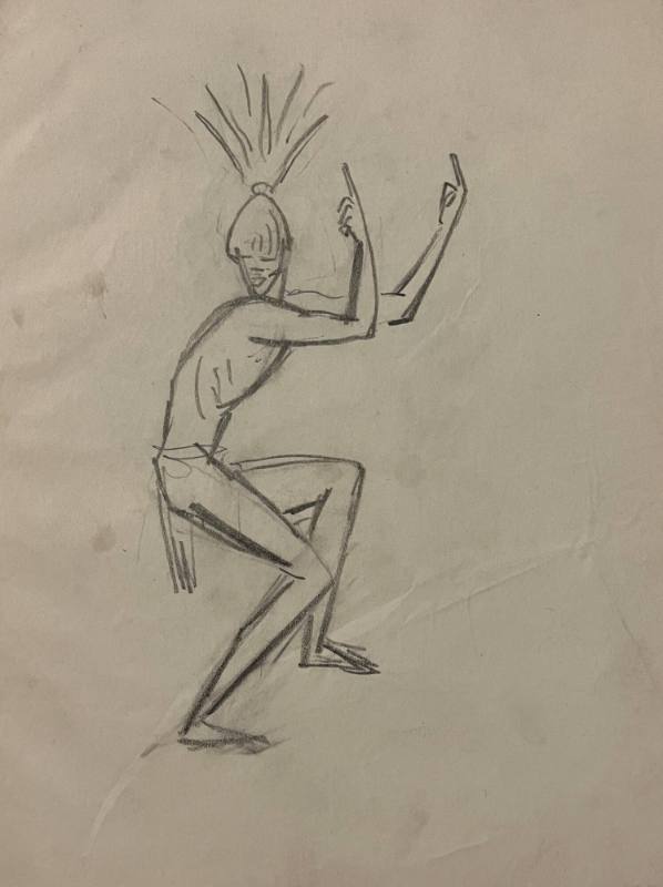 Untitled Sketch for La Fonda Hotel