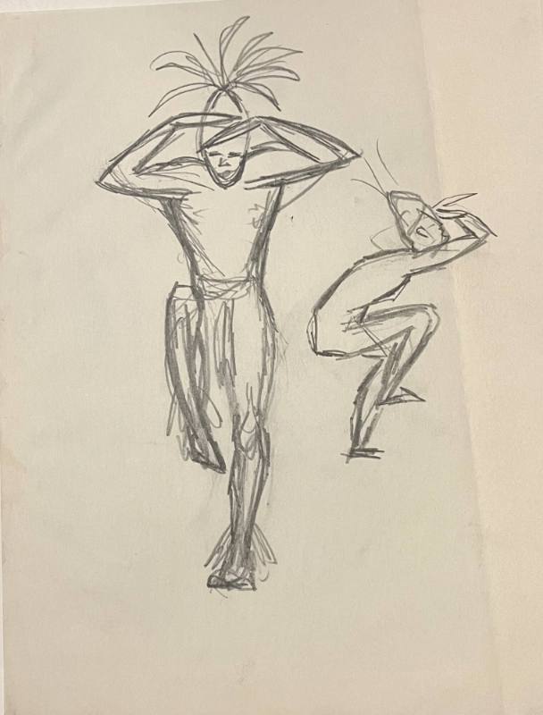 Untitled Sketch for La Fonda Hotel