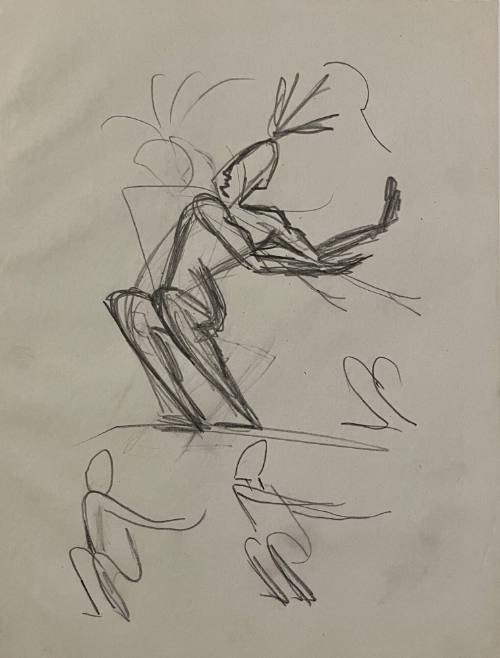 Untitled Sketch for La Fonda Hotel