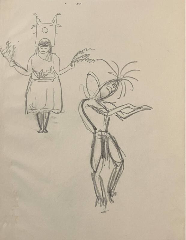 Untitled Sketch for La Fonda Hotel