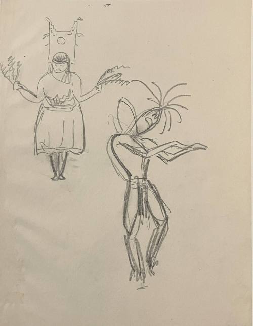 Untitled Sketch for La Fonda Hotel