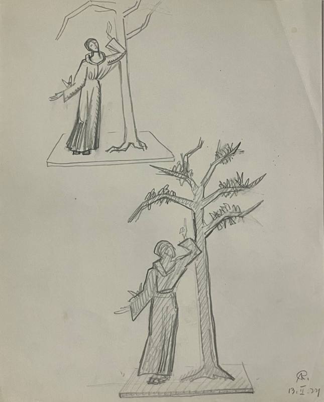 Untitled Sketch for La Fonda Hotel