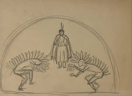 Untitled Sketch for La Fonda Hotel