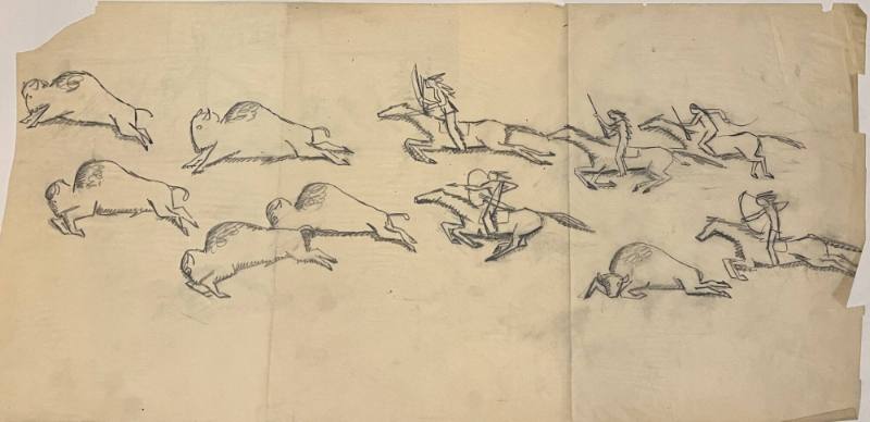 Untitled Sketch for La Fonda Hotel