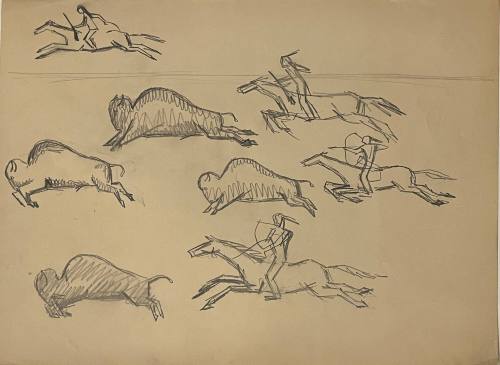 Untitled Sketch for La Fonda Hotel