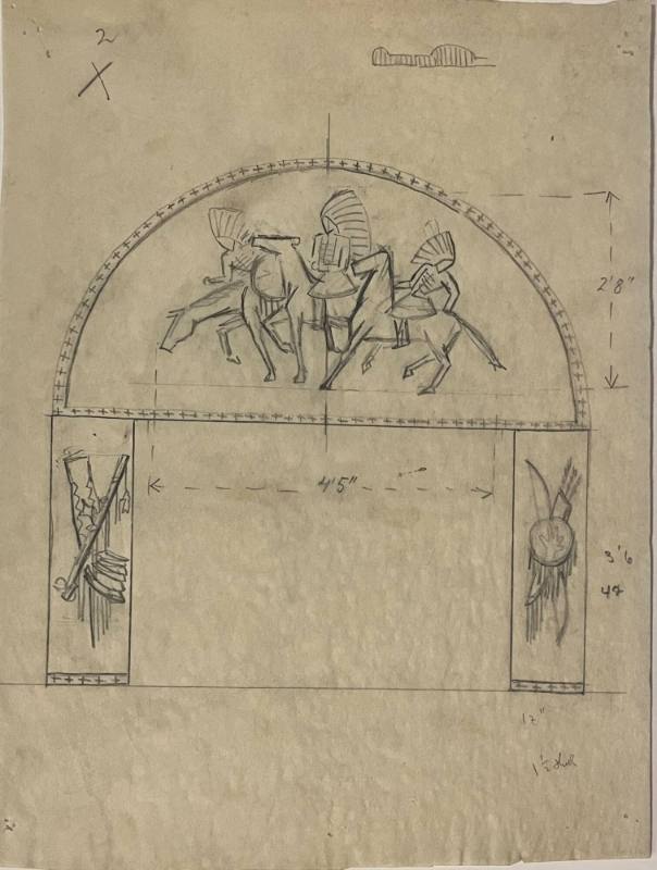 Untitled Sketch for La Fonda Hotel