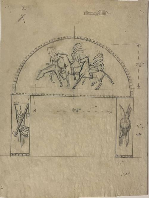 Untitled Sketch for La Fonda Hotel