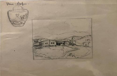 Houses and a Indian water jar