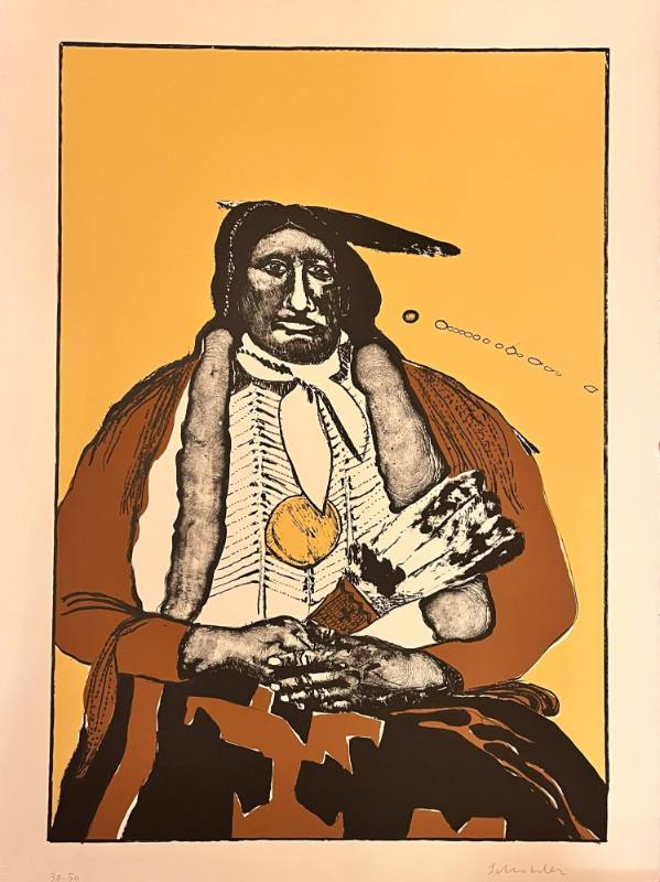 Indian With Feather Fan (State II) [30.50]