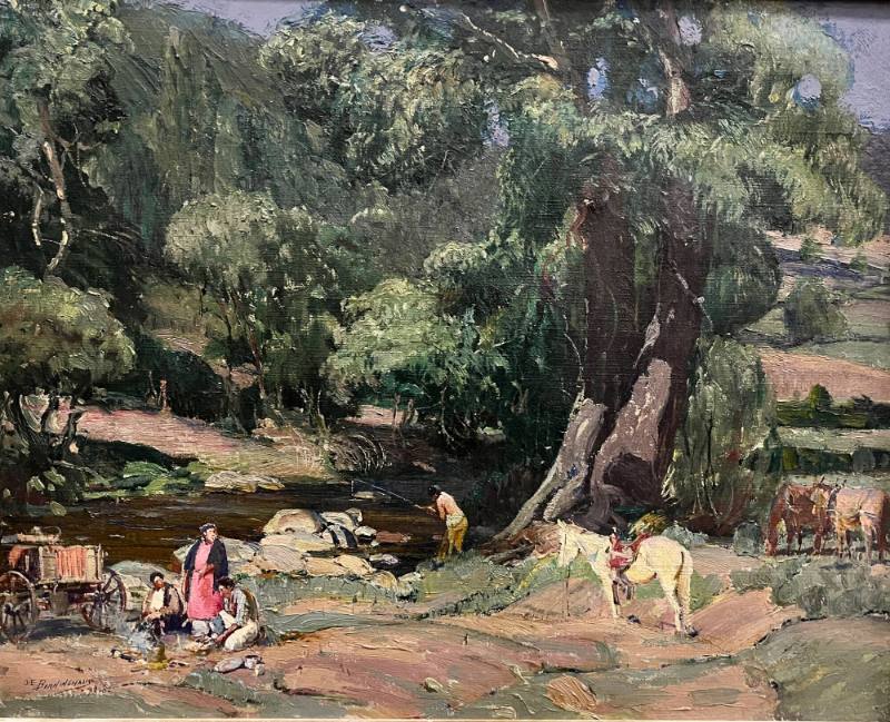 Indian Family Encampment Near Taos (Indian Picnic)