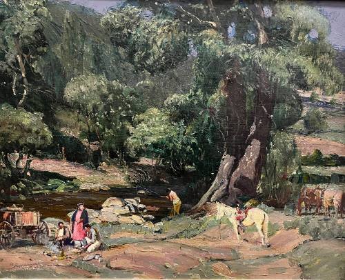 Indian Family Encampment Near Taos (Indian Picnic)