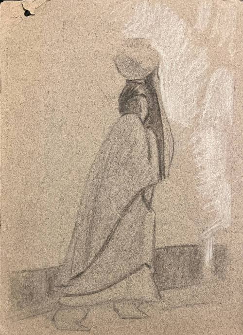 Pueblo Woman with Water Jar