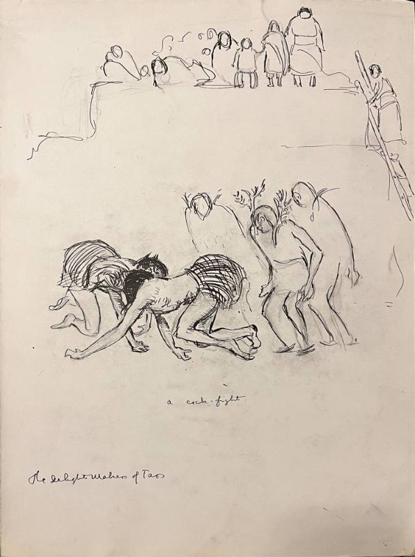 A Cock Fight-Delight Makers of Taos