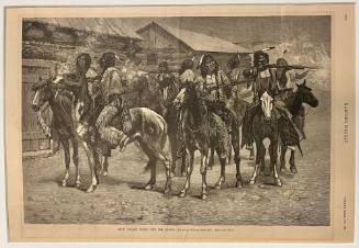 Crow Indian Firing into the Agency