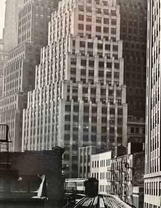 The 3rd Avenue El from the Fulton St. station- New York City