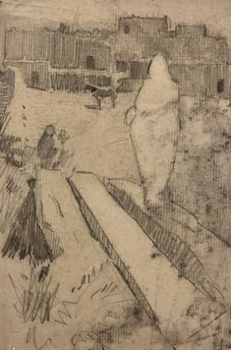 Blanketed Taos Indian Crossing Footbridge