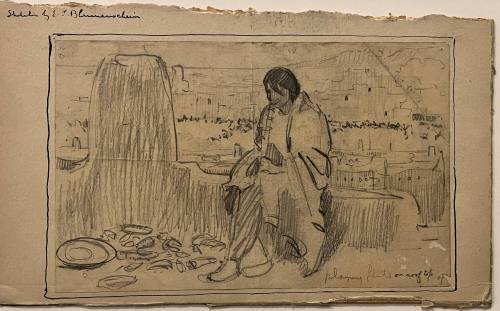 Playing Flute on Rooftop