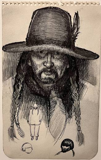 Man with Hat and Braids