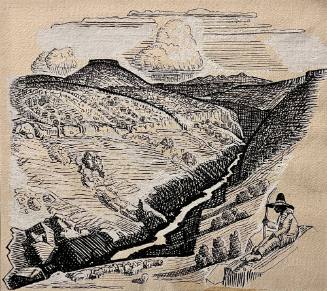 Indian Shepherd on Hillside