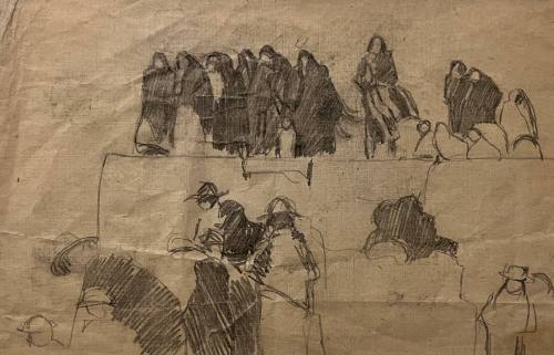 Pueblo Indians on Rooftop