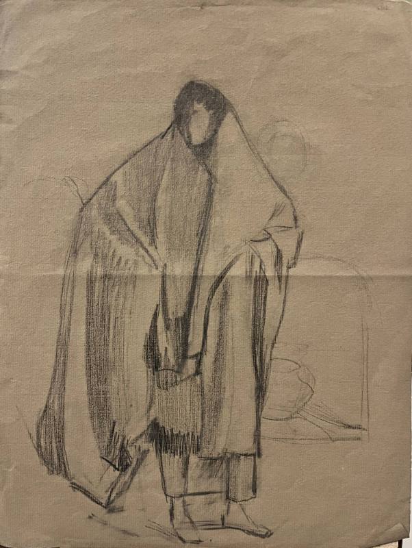 Blanketed Pueblo Figure