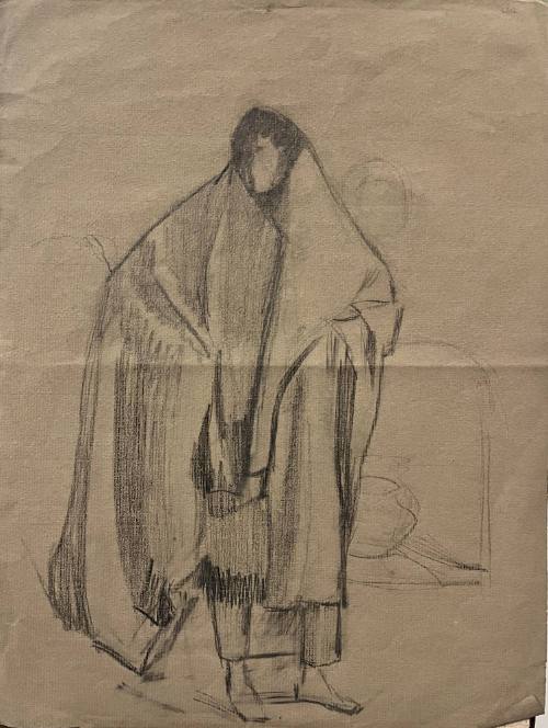 Blanketed Pueblo Figure