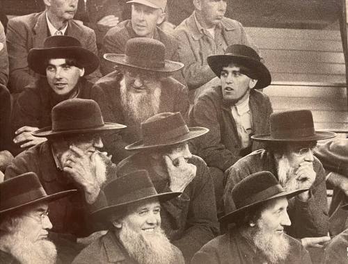 Untitled (Men with beards wearing hats)