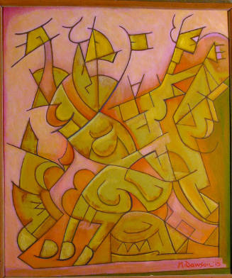 Two Figures (Orange, Yellow, Pink)