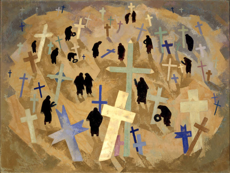 Barbara Latham, Quatro de Julio (Campo Santo, Winter), n.d., oil on canvas, 18 x 24 in. Collect…